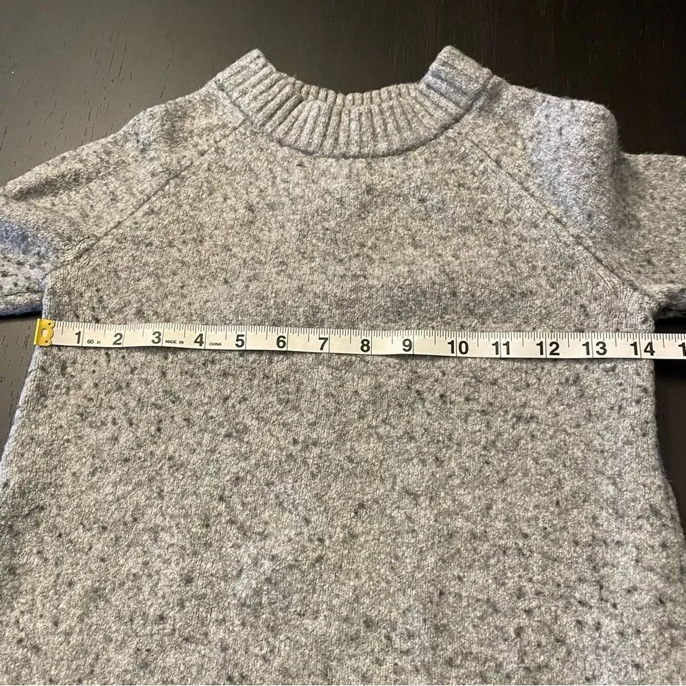 Tommy Hilfiger Marled Gray Wool Blend Sweater Split Sides Women’s Size XXS - Picture 8 of 9